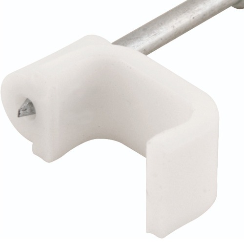 Grampo pl�stico chato para fios de10 mm cartela com 20 p�s