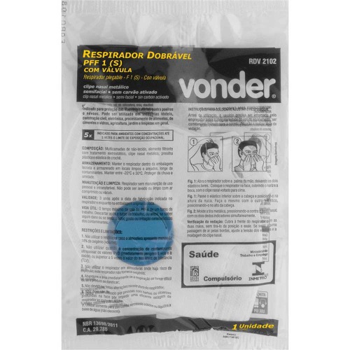 M�scara contra poeiras e n�voas com v�lvula - PFF1