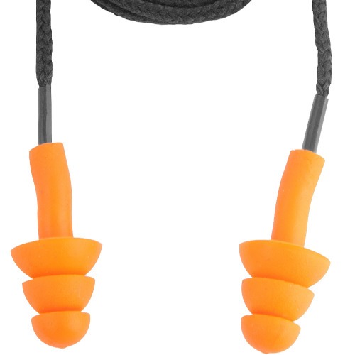 Protetor auditivo tipo plug de silicone com cord�o em algod�o