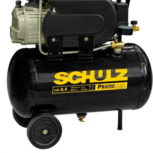 Compressor de ar 8,5 p�s 25 litros 2 hp 120 lbs - Pratic Air CSI 8/25L  110V