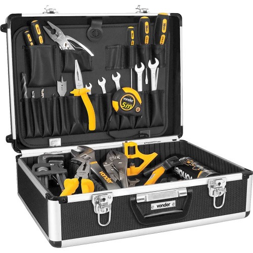Maleta para ferramentas 455 x 330 x 152 mm com chave - MF931 Maleta para ferramentas 455 x 330 x 152 mm com chave - MF931