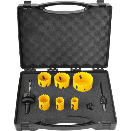 Jogo de serra copo bimetal 19 � 57 mm com 9 pe�as  - SCV 200