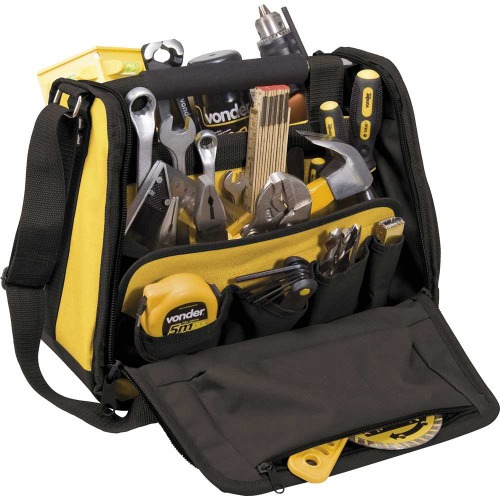 Bolsa em lona 390 x 200 x 300 mm com 30 bolsos - BL050