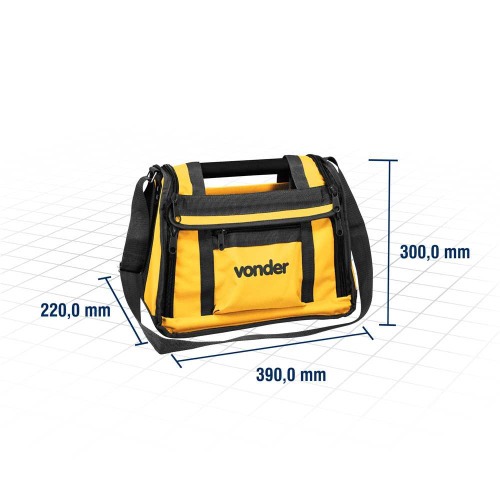 Bolsa em lona 390 x 200 x 300 mm com 30 bolsos - BL050