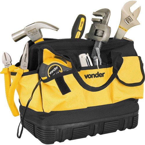 Bolsa de lona para ferramentas 320 x 190 x 280 mm com 18 bolsos - BL 010