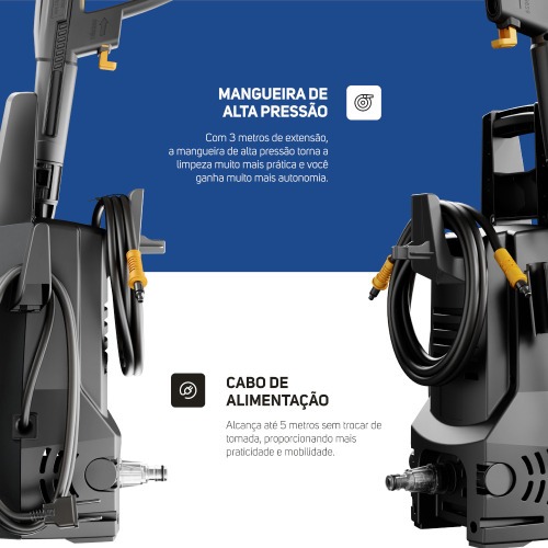 Lavadora de alta pressão Desentupidora 1500 libras - WL 1820 Black Ultra 110V Lavadora de alta pressão Desentupidora 1500 libras - WL 1820 Black Ultra 110V