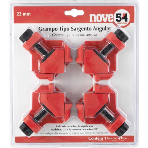 Jogo grampo sargento angular 22mm 4 peças Jogo grampo sargento angular 22mm 4 peças