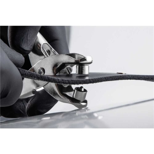 Alicate para ilhos em a�o cromado com 100 ilhoses