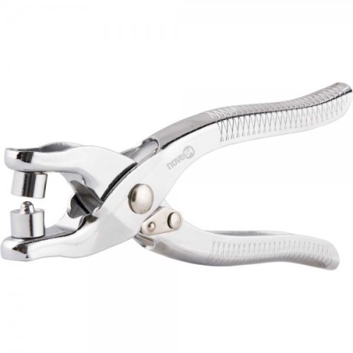 Alicate para ilhos em a�o cromado com 100 ilhoses