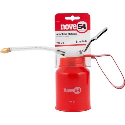 Almotolia met�lica regul�vel  com bico flex�vel 250 ml