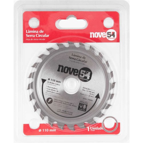 Disco de serra para madeira 110 x 20 mm 24 dentes