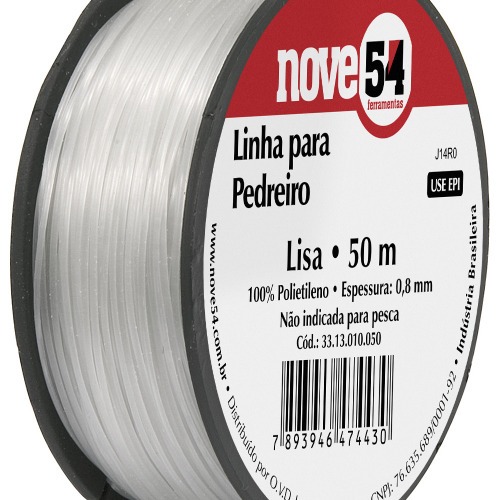 Linha lisa para pedreiro com 50 metros