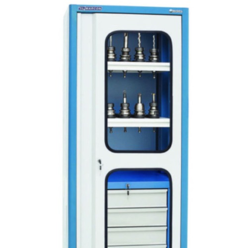 Armário com capacidade para 48 cones 5 gavetas e 2 porta de vidro Armário com capacidade para 48 cones 5 gavetas e 2 porta de vidro