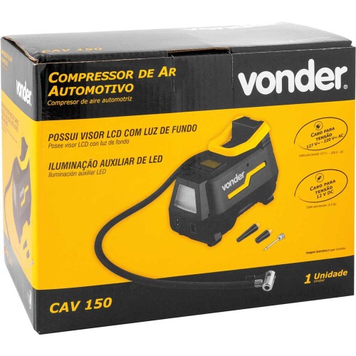 Compressor de ar automotivo 12V ou 127V/220V Bivolt Autom�tico - CAV150  110V/220V