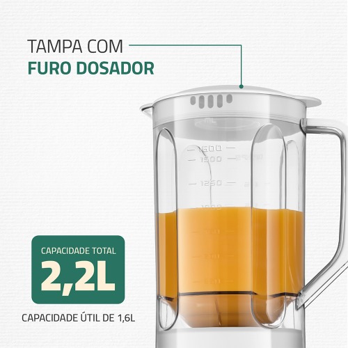 Liquidificador 2 velocidades 550W Pratic Power - L-97-W  220V