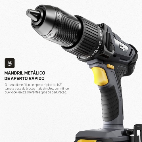 Furadeira Parafusadeira de impacto 1/2