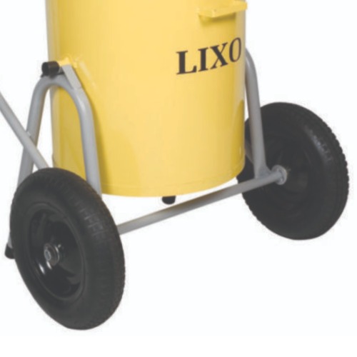 Carro para transporte de lixo com roda pneumática Carro para transporte de lixo com roda pneumática