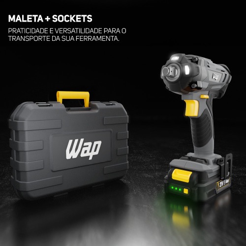 Chave de impacto a bateria 21V encaixe 1/2