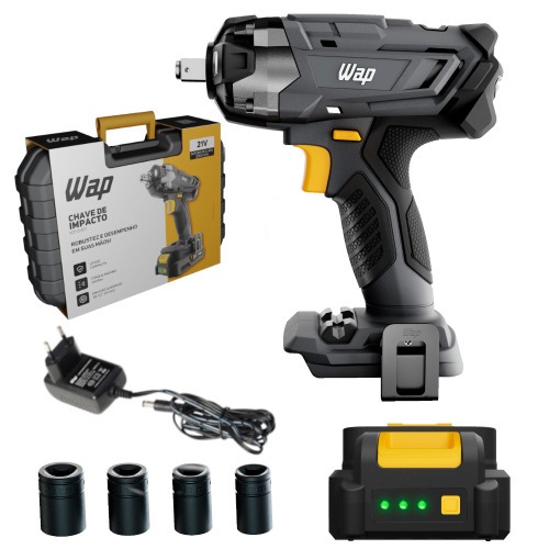 Chave de impacto a bateria 21V encaixe 1/2