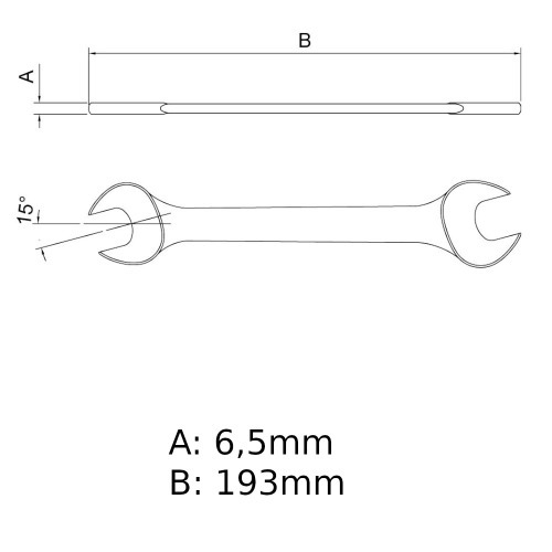 Chave fixa 16 x 17 mm a�o cromo van�dio 