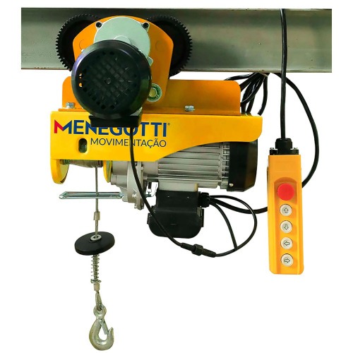 Guincho Talha elétrica 500/1000 kg elevação até 12 m com trole elétrico - Prime 220V Guincho Talha elétrica 500/1000 kg elevação até 12 m com trole elétrico - Prime 220V