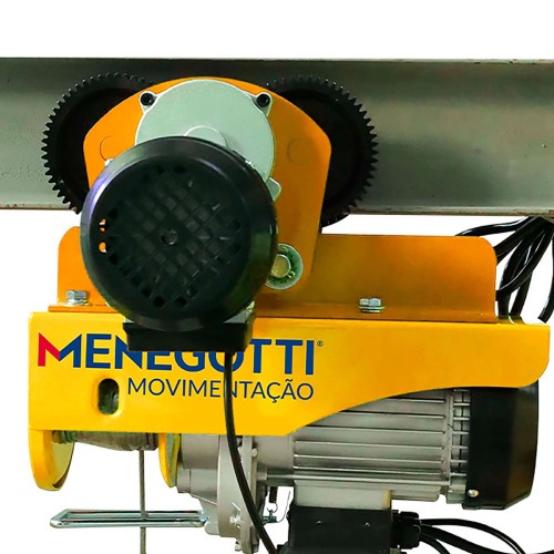 Guincho Talha elétrica 500/1000 kg elevação até 12 m com trole elétrico - Prime 220V Guincho Talha elétrica 500/1000 kg elevação até 12 m com trole elétrico - Prime 220V