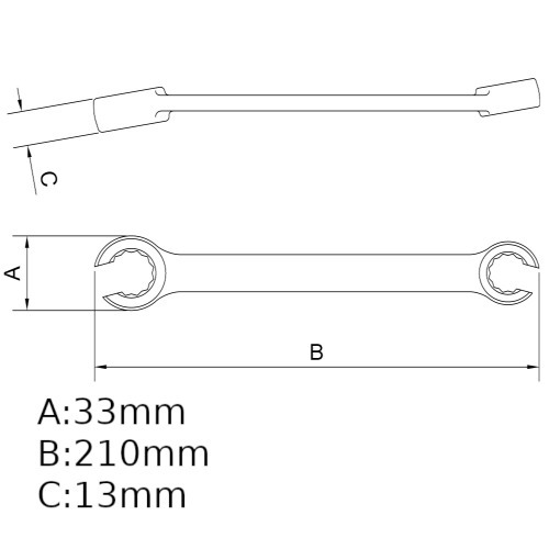 Chave estrela aberta 19 x 17 mm a�o cromo van�dio - 44635107