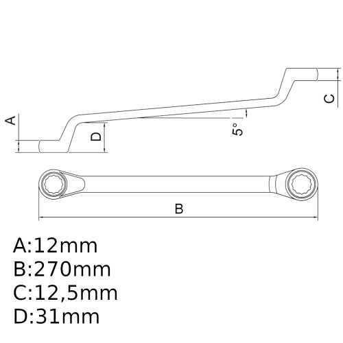 Chave estrela 18 x 19 mm a�o cromo van�dio - 44630107