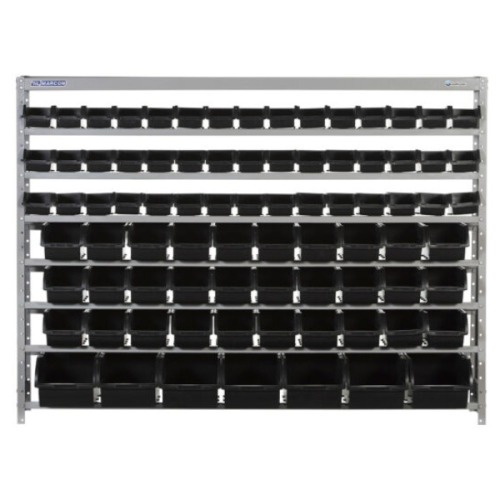 Estante met�lica com 82 gavetas medidas diversas preta - EF82P