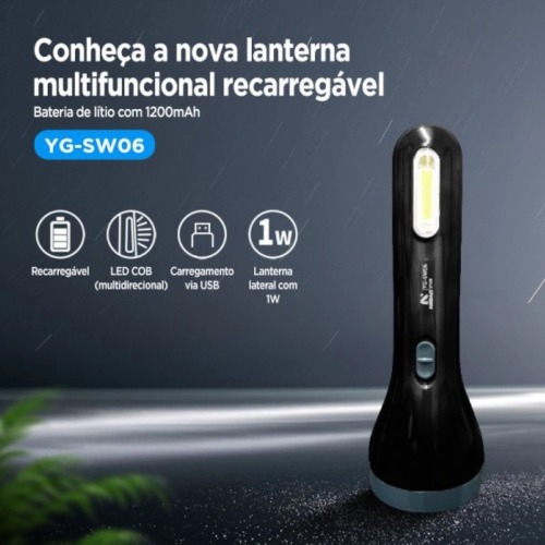 Lanterna Led multidirecional Recarreg�vel 2W - YG-SW06