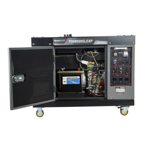 Gerador de energia 7 Kva a diesel cabinado bivolt partida el�trica com AVR - TDG8500SLEXP