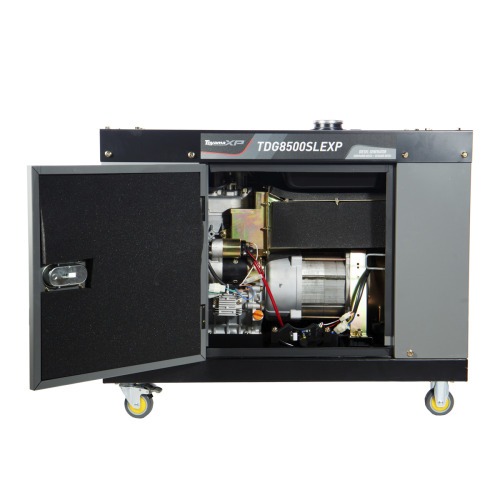 Gerador de energia 7 Kva a diesel cabinado bivolt partida el�trica com AVR - TDG8500SLEXP