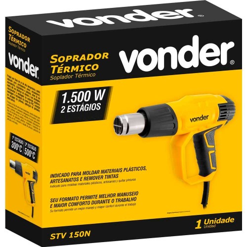 Soprador t�rmico 1500W 300 a 500 �C 2 est�gios com acess�rios  - STV 150N  110V
