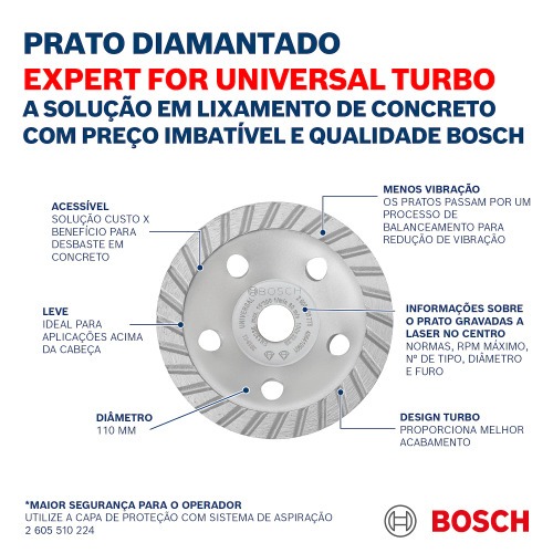 Disco de desbaste diamantado 100 mm Turbo - Expert for Universal