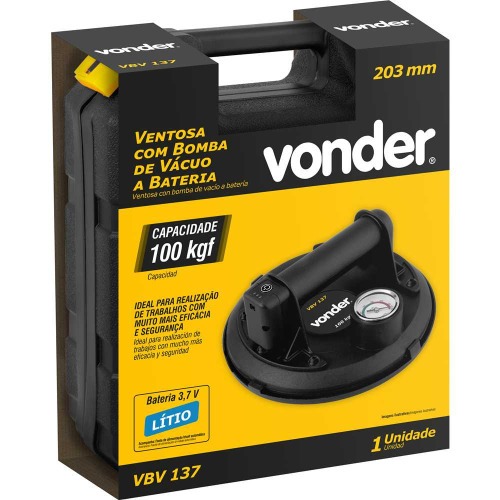 Ventosa com bomba de v�cuo a bateria 3,7V com maleta