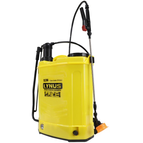 Pulverizador costal a bateria 12V e manual 20 litros com 4 bicos - PL-20B  110V/220V