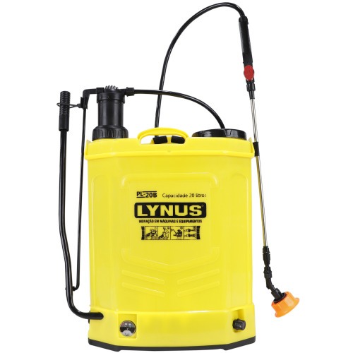 Pulverizador costal a bateria 12V e manual 20 litros com 4 bicos - PL-20B  110V/220V