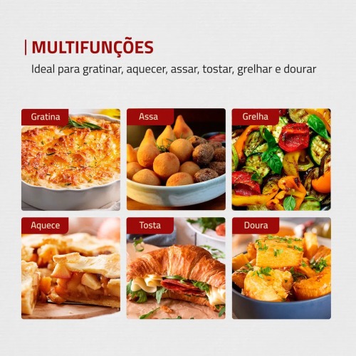 Forno elétrico 650 watts 10 Litros Master Cooker - FR-20 110V Forno elétrico 650 watts 10 Litros Master Cooker - FR-20 110V