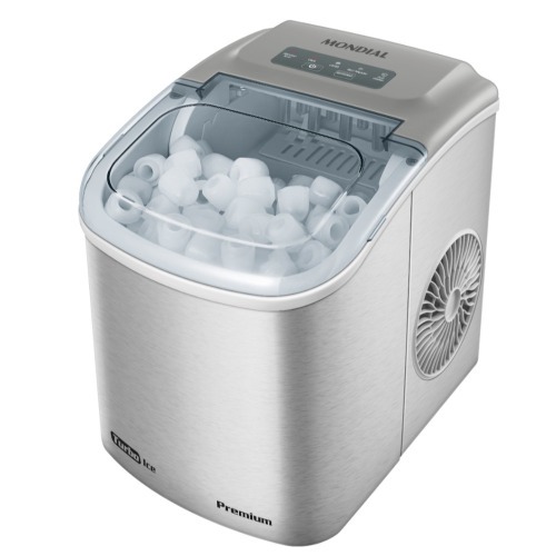 Máquina de Gelo 12 kg Turbo Ice Premium cinza MG-12-GI 220V Máquina de Gelo 12 kg Turbo Ice Premium cinza MG-12-GI 220V