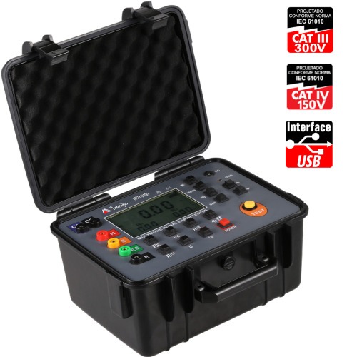 Terr�metro digital multifun��o LCD 4 digitos CAT III 300V CAT IV 150V -MTR-2100