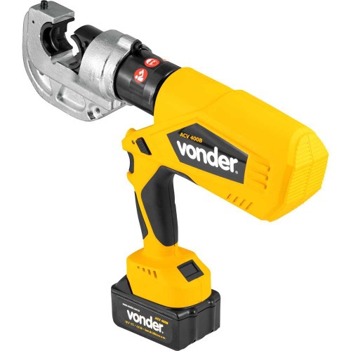 Alicate crimpador hidr�ulico a bateria 18V com 2 baterias e acess�rios - ACV 400B  110V/220V