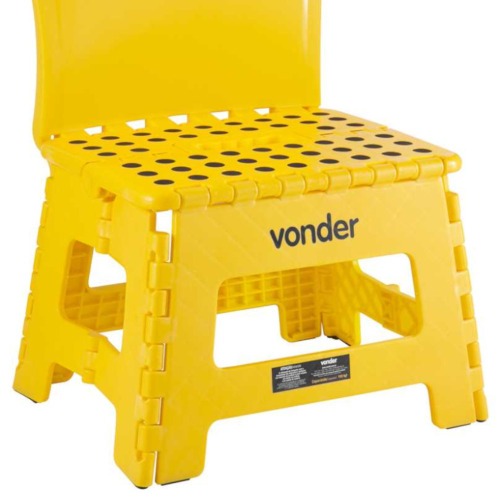 Banqueta plástica dobrável altura 220 mm com encosto Banqueta plástica dobrável altura 220 mm com encosto