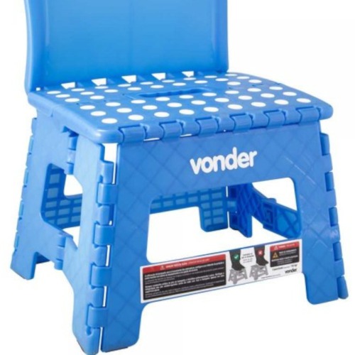 Banqueta pl�stica dobr�vel altura 220 mm com encosto