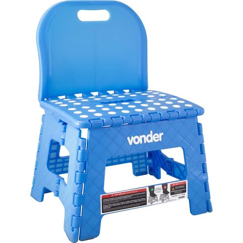 Banqueta pl�stica dobr�vel altura 220 mm com encosto