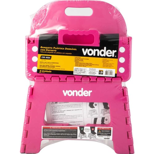 Banqueta pl�stica dobr�vel altura 220 mm com encosto