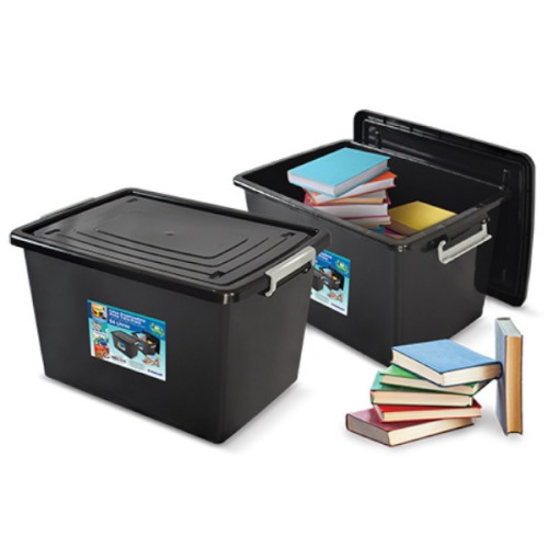 Caixa organizadora tampa com trava 56 litros - 25793