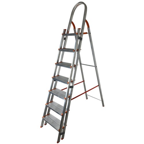 Escada de alumínio com 7 degraus duplos residencial - EMD007 Escada de alumínio com 7 degraus duplos residencial - EMD007