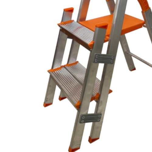 Escada de alumínio com 2 degraus duplos residencial - EMD002 Escada de alumínio com 2 degraus duplos residencial - EMD002