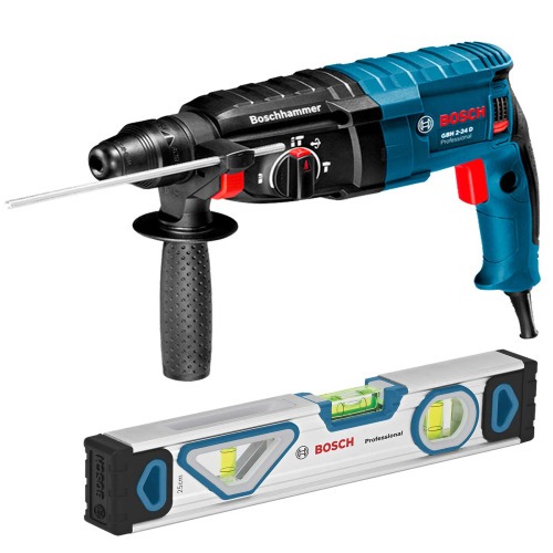 Martelete Perfurador e Rompedor 820W 2,7 joules Sds Plus com n�vel de alum�nio - GBH2-24D  220V