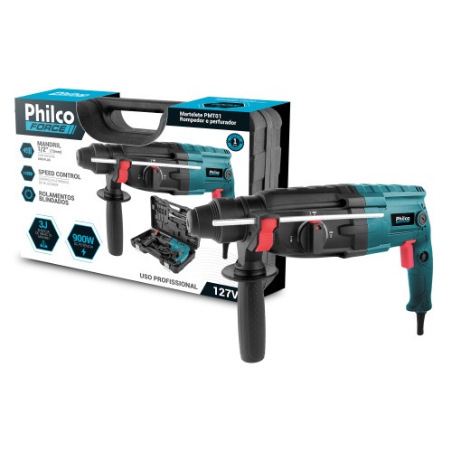 Martelete Perfurador e Rompedor 900W 3 joules com maleta e acessórios - PMT01 220V Martelete Perfurador e Rompedor 900W 3 joules com maleta e acessórios - PMT01 220V